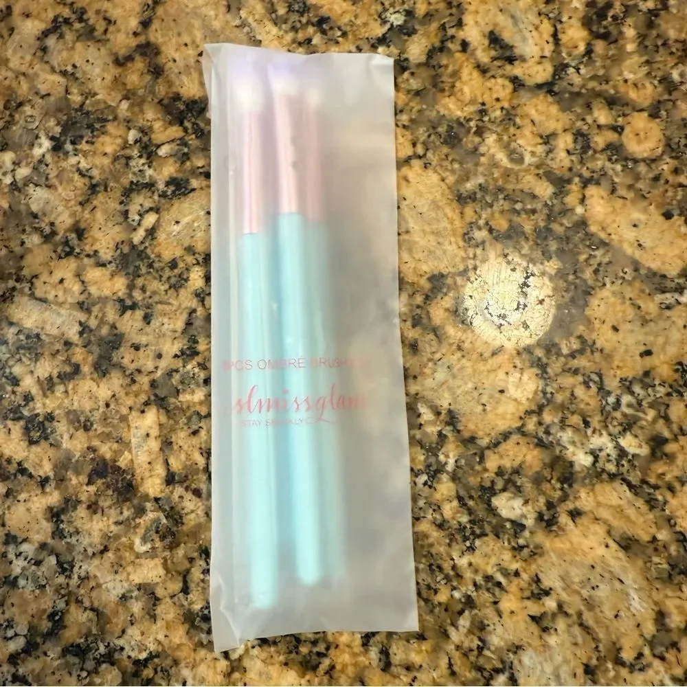 SLMISSGLAM Stephanie Lewis 5-Pc Eye Brush Gemstone Set Turquoise Ombré NWT